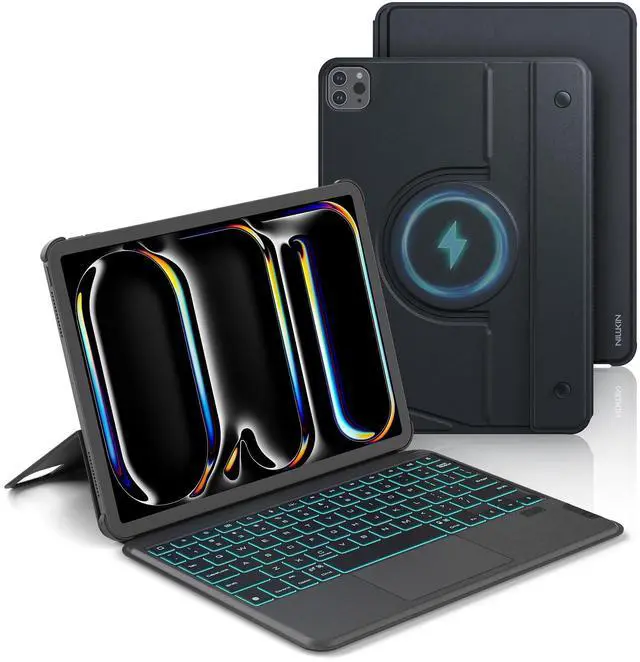 Main image of Nillkin Slim Folio Keyboard Case for iPad Pro M4 11 inch, Magnetic Case with Detachable Backlit Keyboard  Multi-Touch Trackpad  Magic Keyboard for iPad Pro 11 inch M4 2024, Black