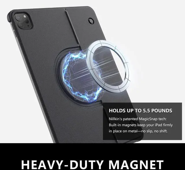 Alt view image 3 of 5 - Nillkin Slim Folio Keyboard Case for iPad Pro M4 11 inch, Magnetic Case with Detachable Backlit Keyboard  Multi-Touch Trackpad  Magic Keyboard for iPad Pro 11 inch M4 2024, Black