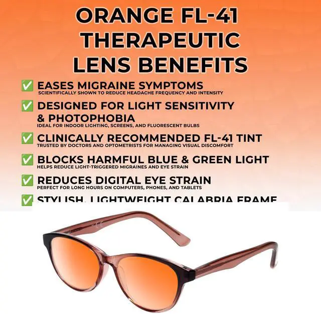 Alt view image 3 of 5 - Medspex Corinne McCormack Polly Color Therapy Reading Glasses +2.75 Pink Black Fade/FL-41 Rose Womens Fluorescent Light Sensitivity Chromotherapy Chakra Healing