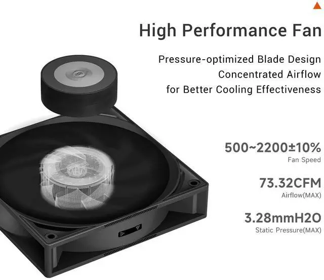 Alt view image 5 of 5 - PCCOOLER CPU Air Cooler with Digital Display, Non-RGB Version, 4 Heat Pipes, High-Performance Quiet Tower Cooler, LGA 115X/1200/1700/1851, AM4/AM5 (CPS RT400 Digital BK)