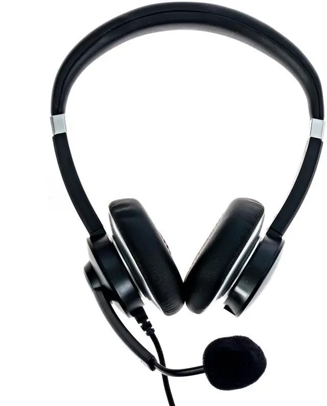 Alt view image 3 of 5 - Spracht Noise Cancelling Headphones for Work, WorkIT! Dual Ear Computer Headset with Mic, USB A & USB C Head Sets, Comfortable Wired Headphones with Microphone for Work, Online, Office