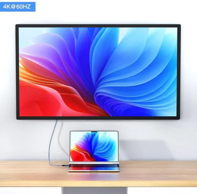 Alt view image 3 of 5 - Msaose Braided Thunderbolt 4 Cable 15 FT 2 Pack Compatible, 20Gbps, 240W PD, 5K@60Hz, 4K@60Hz for Mac mini M4 / M4 Pro, iPhone 17, MacBook Pro/Air, SSD, Docking, eGPU, XPS, USB4