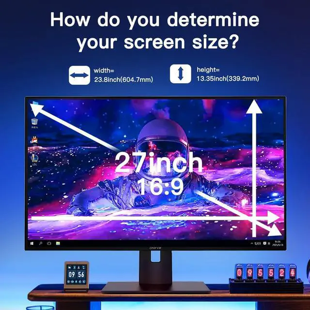 Alt view image 2 of 5 - 27 Inch Magnetic Hanging Computer Privacy Screen for 16:9 Widescreen Monitor, Removable Privacy Screen Anti Glare Blue Light Computer Screen Privacy Shield, Anti-Scratch 27 in Protector Film