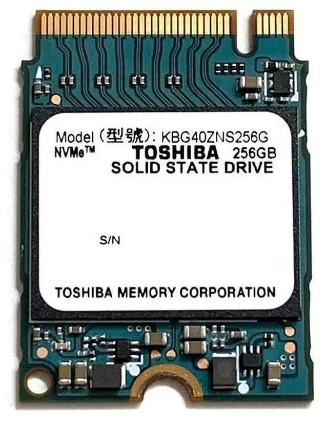 Main image of Kioxia SSD 256GB M.2 2230 30mm NVMe PCIe Gen3 x4 KBG40ZNS256G BG4 Solid State Drive for Surface Pro Steam Deck Dell HP Lenovo Ultrabook Tablet