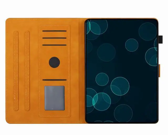 Alt view image 5 of 5 - Dteck Cute Butterfly Case for Fire 7 (9th/7th/5th Generation) Tablet 7" 2019/2017/2015 Released, PU Leather Protective Case with Auto Sleep Wake, Foldable Stand, Card Slots, Slim Folio Cover, Yellow