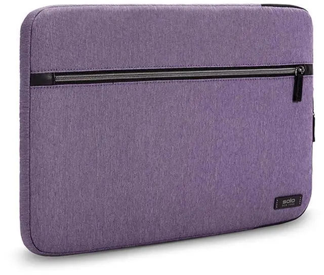 Main image of Solo New York Laptop Bag Sleeve for Women & Men - Travel Case for Computer & Tablet, Fits up to 15.6" Laptops, Fully Padded, Lightweight Construction, Durable Zippers - Mott, Purple