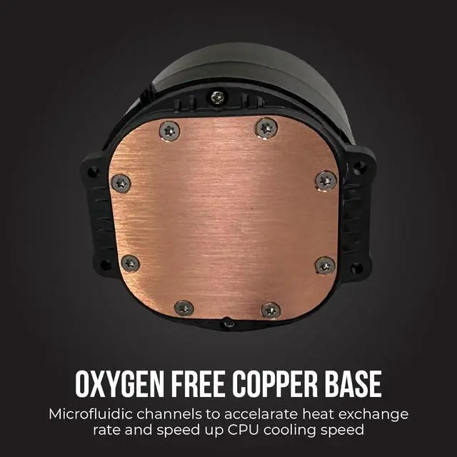 Alt view image 5 of 5 - Osprey 240mm AIO CPU Cooler, Copper Radiator with 2400RPM Digital Display Pump, ARGB Fans, Leakproof Technology, PWM Control, CSM Utility App, Supports Intel LGA 1700/1200/115X & AMD AM5/AM4, Black