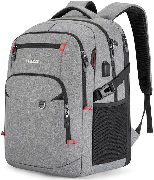 Main image of Velaybor 48L Expandable Laptop Backpack, Anti-thief Travel Backpack with USB Charging Port, Airline Approved Business Waterproof Carry on Luggage, Fits 17.3" Laptop for Men Women