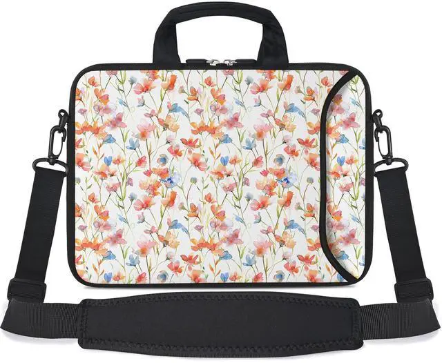 Main image of RICHEN 17 inch Laptop Shoulder Bag Carrying Case with Handle Fits 15.6/16/17/17.3/17.4 inch Laptop Notebook (Flowers1, 16-17.3 inch)