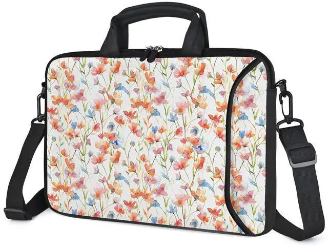 Alt view image 2 of 5 - RICHEN 17 inch Laptop Shoulder Bag Carrying Case with Handle Fits 15.6/16/17/17.3/17.4 inch Laptop Notebook (Flowers1, 16-17.3 inch)