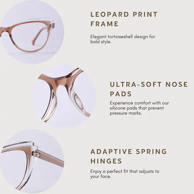 Alt view image 5 of 5 - DOERAYMI Blue Blockers Glasses for Women, Bluelight Glasses with Cat Eye Frame for Style, Comfort, Eye Strain Relief (Cat Eye, trasparent brown)