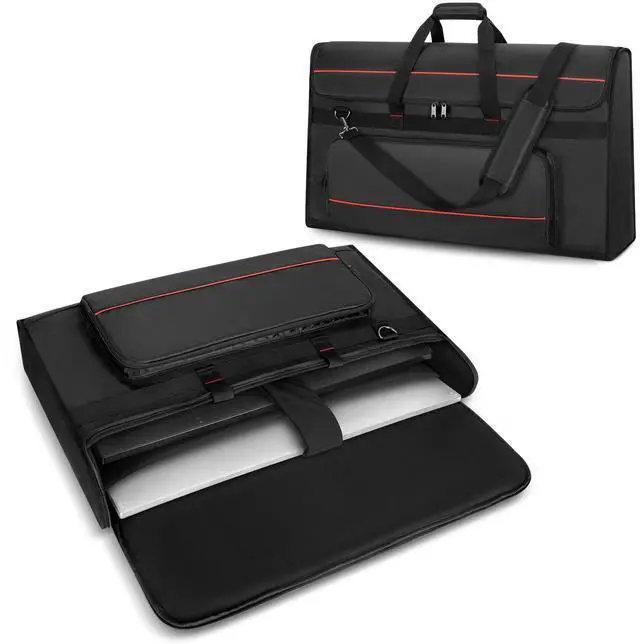 Main image of Trunab Portable Monitor Carrying Case, 27-32 Inch Computer Screen Padded Bag Hold Up to 2 LCD Screens/TVs, Not Compatible with iMac, with Accessories Pocket, PU Bottom, for Travel, Work, Transport