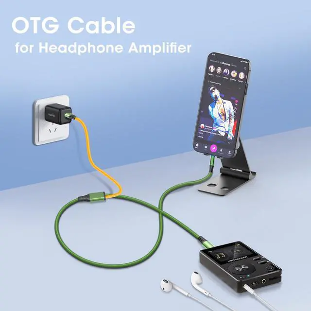 Alt view image 2 of 5 - COOLSELL OTG Cable with Charging, iPhone Live Streaming Audio Cable from Audio Interface, Mixer, Sound Card, Microphone to Phone,Mac,iPad for Podcast, Creator and Musician