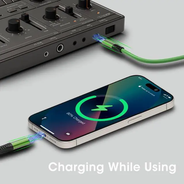 Alt view image 4 of 5 - COOLSELL OTG Cable with Charging, iPhone Live Streaming Audio Cable from Audio Interface, Mixer, Sound Card, Microphone to Phone,Mac,iPad for Podcast, Creator and Musician