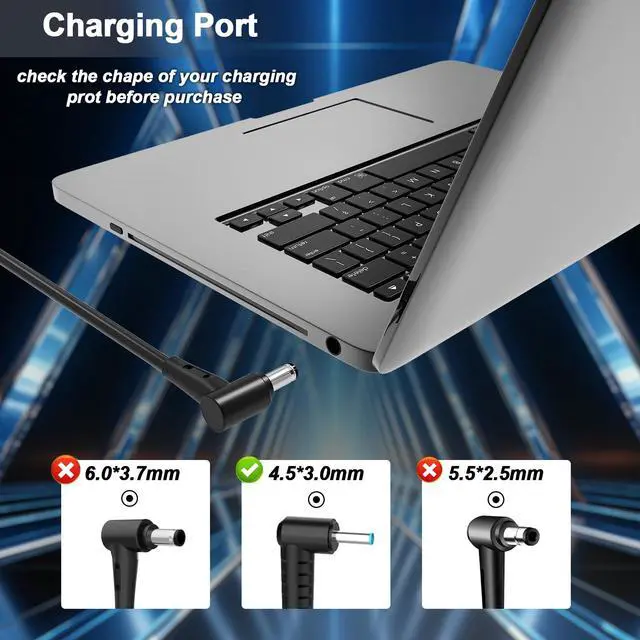 Alt view image 3 of 4 - 120W Charger Fit for Asus Zenbook Flip 15 OLED Q528 Q528EH Q528E Q537 Q537F Q537FD Q538 Q538E Q538EI Q546FDX Q546FD Q546F Q546 Q547FD Q547F Q547 Laptop Power