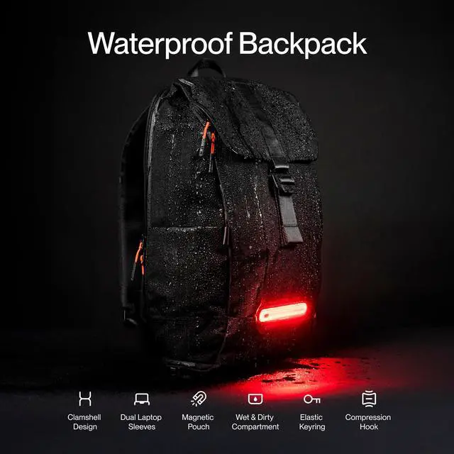 Alt view image 3 of 5 - UNIT 1 TORCH Backpack  23L Expandable Commuter, Travel & Business Bag  Smart LED Compatible, Waterproof 500D Cordura, TSA Laptop Sleeve (1316"), Back Padding, Wet Compartment