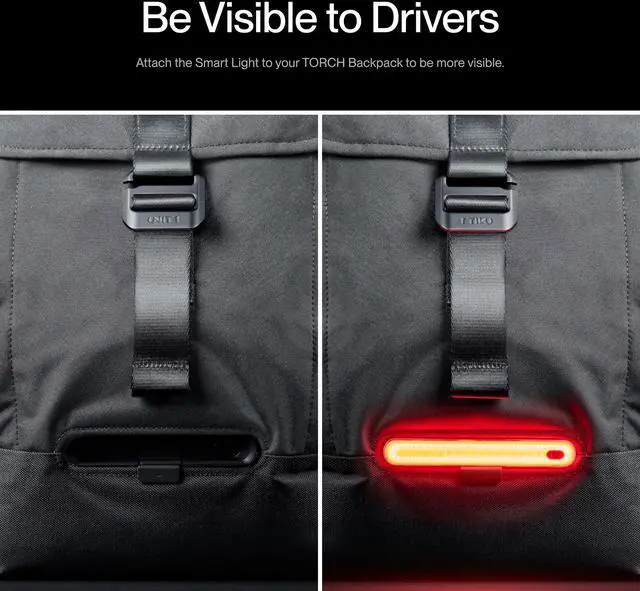 Alt view image 4 of 5 - UNIT 1 TORCH Backpack  23L Expandable Commuter, Travel & Business Bag  Smart LED Compatible, Waterproof 500D Cordura, TSA Laptop Sleeve (1316"), Back Padding, Wet Compartment