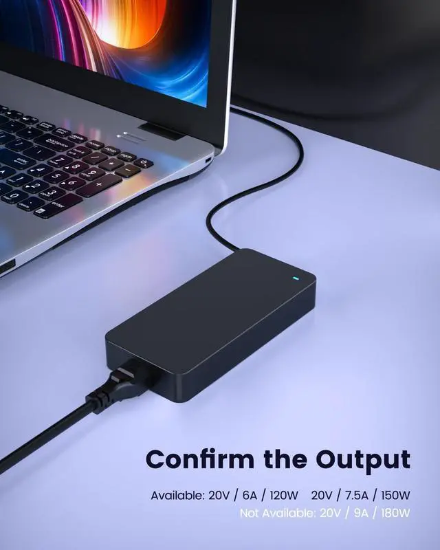 Alt view image 2 of 5 - 150W AC Charger Replacement for Asus Creator Q Q540V Q530V Q540 Q530 Q540VJ Q530VJ Q540VJ-I93050 Laptop Power Adapter Supply Cord