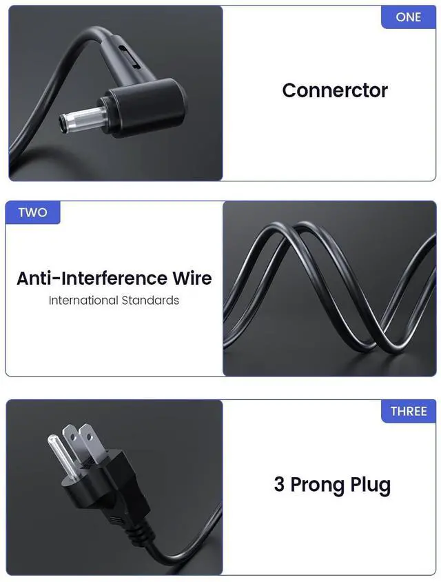 Alt view image 3 of 5 - 150W AC Charger Replacement for Asus Creator Q Q540V Q530V Q540 Q530 Q540VJ Q530VJ Q540VJ-I93050 Laptop Power Adapter Supply Cord