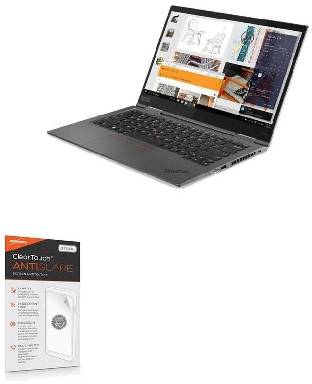 Main image of BoxWave Screen Protector Compatible with Lenovo X1 Yoga Gen 4 (14 in) - ClearTouch Anti-Glare (2-Pack), Anti-Fingerprint Matte Film Skin