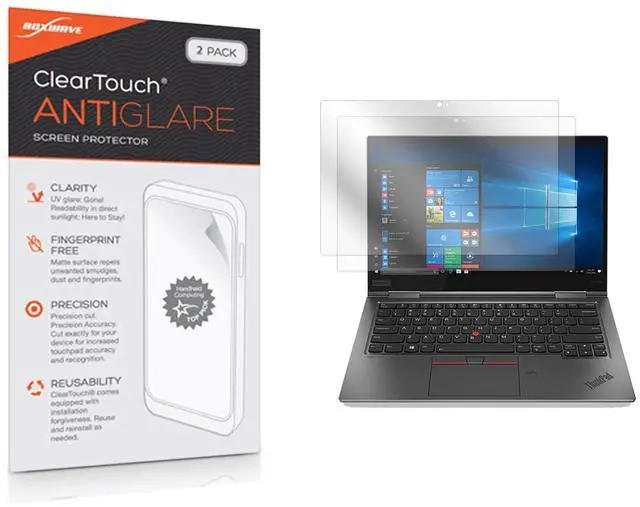 Alt view image 2 of 5 - BoxWave Screen Protector Compatible with Lenovo X1 Yoga Gen 4 (14 in) - ClearTouch Anti-Glare (2-Pack), Anti-Fingerprint Matte Film Skin