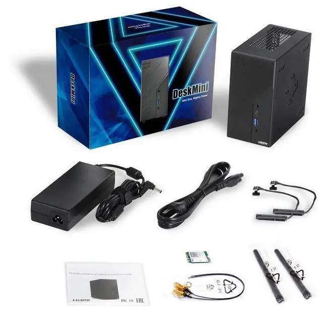 Main image of ASRock DeskMini B760 Series Ultra-Compact Mini-PC Barebone System, Supports 14th/13th/12th Gen Intel Core Processors, DDR4-3200, Blazing M.2 PCIe 5.0, USB 3.2 Gen2x2 Type-C, DisplayPort/HDMI/VGA