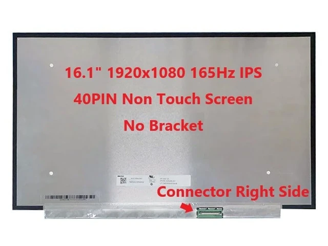 Alt view image 3 of 5 - Fullcom New LCD Replacement Screen (Non Touch) 16.1 Inch (No Brackets) LP161WFG-SPB1 165Hz FHD 1920x1080 40 Pin Matte for Lenovo HP Victus 16 for Laptop/Display/Screen/LCD Application