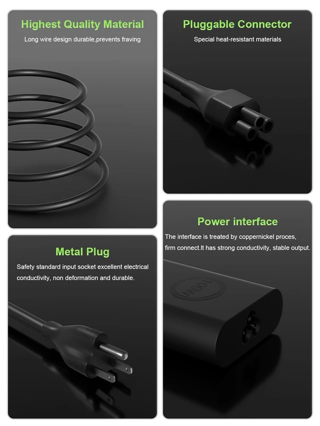 Alt view image 5 of 5 - PowerPortnerLink 100W USB-C Charger Compatible with Dell Precision 5770 5760 5680 3580 Latitude 9440 9510 9520 7640 5340 XPS 9440 9720 Inspiron-14 16 7430 7640 Pro Rugged 13 14 16 Laptop