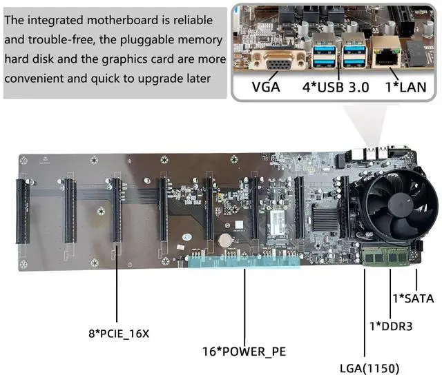 SUOHUI GPU Mining Rig Complete Mining Server Case for Ethereum/ETH ...