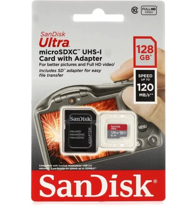 Alt view image 4 of 5 - Verified by SanFlash for 770-6747-743 Sandisk Ultra 128GB microSD Memory Card for Fire Tablets and Fire -TV