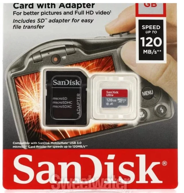 Alt view image 5 of 5 - Verified by SanFlash for 770-6747-743 Sandisk Ultra 128GB microSD Memory Card for Fire Tablets and Fire -TV