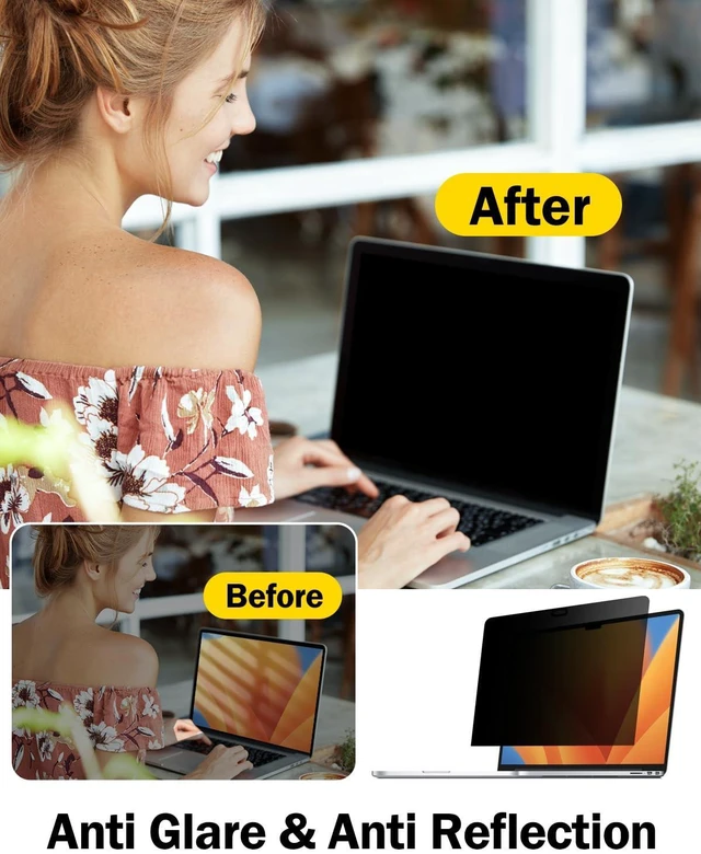 Alt view image 4 of 5 - F FORITO 11.6 Inch Laptop Privacy Screen Protector, 360 Anti Peeping and Anti Glare Laptop Privacy Shield Compatible with 11.6" Acer/Lenovo/HP/ASUS/Dell with 16:9 Aspect Ratio