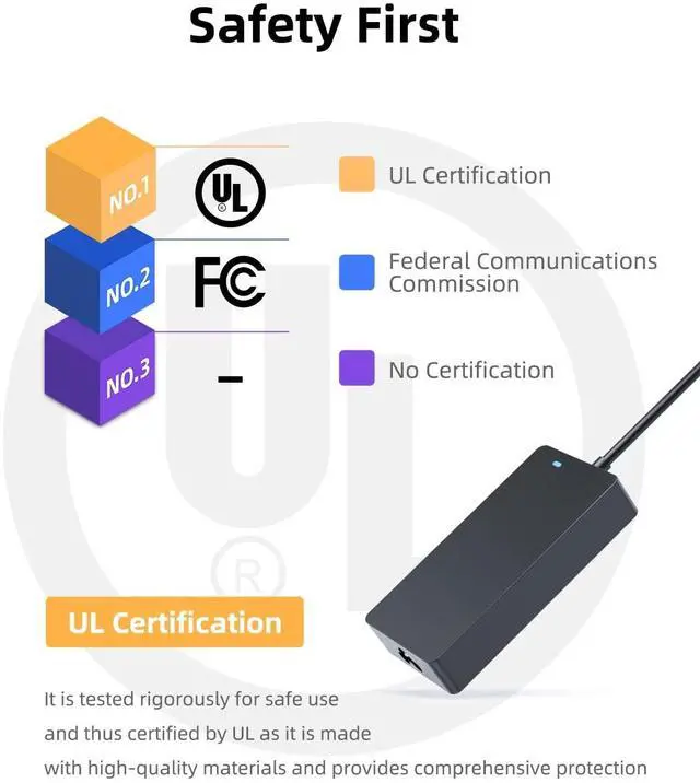 Alt view image 2 of 5 - 130W USB C Charger Fit for Dell XPS 15 17 Laptop Charger - (Replacement Fit for XPS 15 17 9500 9510 9700 9710 9575 P91F P92F P73F Type-C Power Supply Adapter Cord)