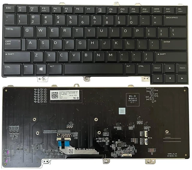 Main image of GinTai Laptop US Keyboard Colorful Backlit for DELL 15 R4 RGB 0DG2JY 006T78