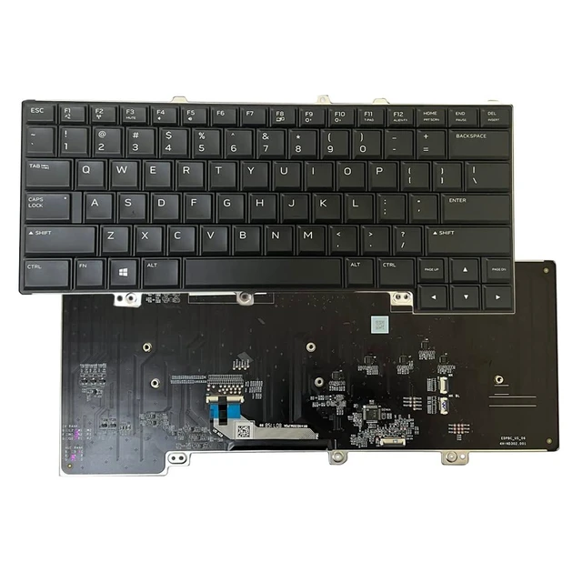Alt view image 2 of 5 - GinTai Laptop US Keyboard Colorful Backlit for DELL 15 R4 RGB 0DG2JY 006T78