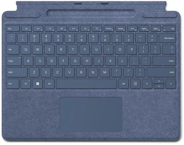 Main image of Microsoft Surface Pro Signature Keyboard, Backlit Keys and Large Trackpad, Durable and Smooth Alcantara Material, Sapphire Colour, 10.01 x 12.53 x 0.7 inches
