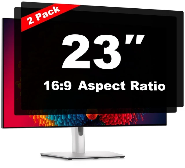 Main image of 23 Inch Computer Privacy Screen Shield 2 Pack for 16:9 Widescreen Desktop
