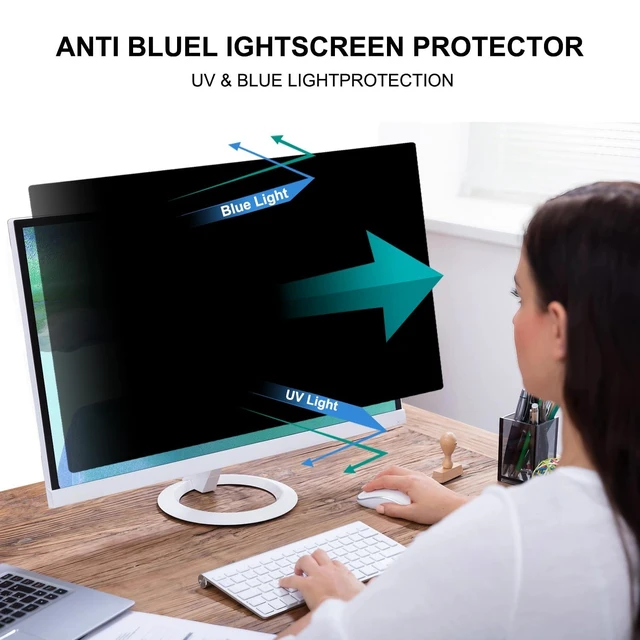 Alt view image 4 of 5 - 23 Inch Computer Privacy Screen Shield 2 Pack for 16:9 Widescreen Desktop