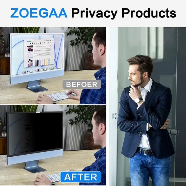 Alt view image 5 of 5 - Removable 24 inch iMac Privacy Screen Filter (2021-2024, M1, M3, M4 Chip)