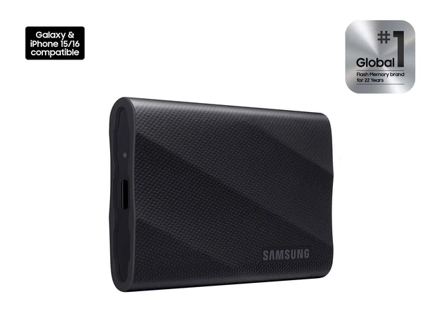 Alt view image 2 of 5 - Samsung T9 Portable SSD 1TB, USB 3.2 Gen 2x2 External SSD, Up to 2,000 MB/s