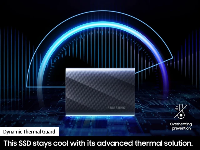 Alt view image 4 of 5 - Samsung T9 Portable SSD 1TB, USB 3.2 Gen 2x2 External SSD, Up to 2,000 MB/s