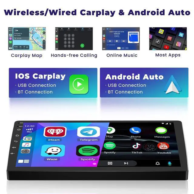 Alt view image 5 of 5 - 8Core 4+64G for 2010-2016 Hyundai Accent Verna Solaris Car Stereo Wireless Carplay Android Auto, 9 inch 1280 * 720 Android 15 Touchscreen Radio GPS WiFi BT 5.0 DSP SWC Backup Camera
