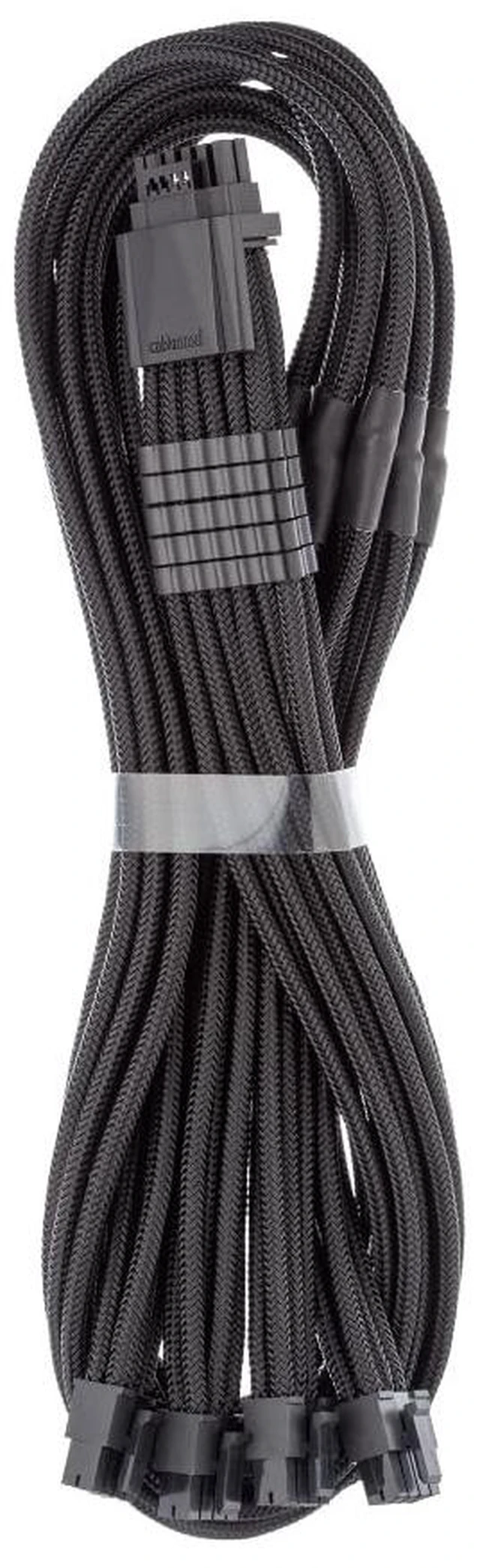 Main image of CableMod C-Series Pro ModMesh Sleeved 12V-2x6 12VHPWR StealthSense PCIe Cable for Corsair Type 5 RMX Shift (16 to 4 x 8-pin, Black)