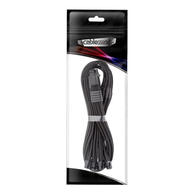 Alt view image 5 of 5 - CableMod C-Series Pro ModMesh Sleeved 12V-2x6 12VHPWR StealthSense PCIe Cable for Corsair Type 5 RMX Shift (16 to 4 x 8-pin, Black)