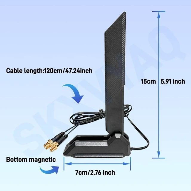 Alt view image 2 of 5 - WiFi 7 Antenna 2.4/5/6G Dual WiFi 6E for ASUS Maximus Z890,ROG Strix Z890-I