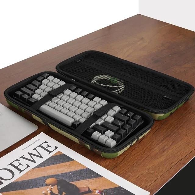 Alt view image 2 of 5 - Kingshion Hard Shell Travel Bag, 75% Keyboard Case Compatible with Keychron K2,Melgeek,Logitech POP Keys Mechanical,MX Mechanical Mini Wireless Keyboard,84 Key Wireless Portable K