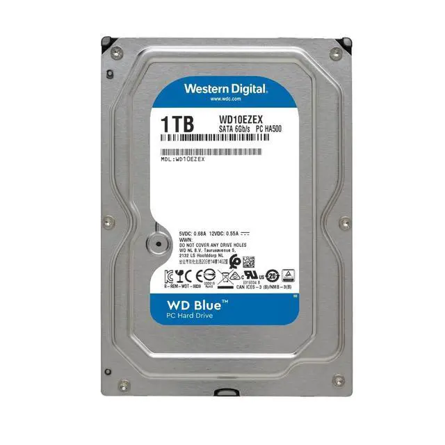 Alt view image 2 of 5 - Western Digital 1TB WD Blue PC Internal Hard Drive HDD - 7200 RPM, SATA 6 Gb/s, 64 MB Cache, 3.5" - WD10EZEX