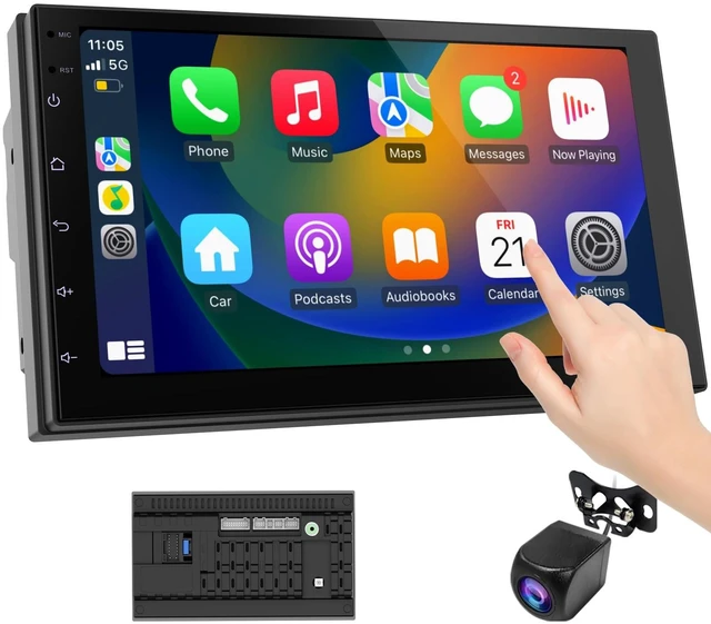 Main image of Haudio 2 Din Car Radio with Wireless CarPlay & Android Auto, 7 Inch Touchscreen Car Stereo with Mirror Link,Android 13,Voice Control, FM/RDS, 25 Sets UI Fit All Cars,with Rear View Camera (2+32