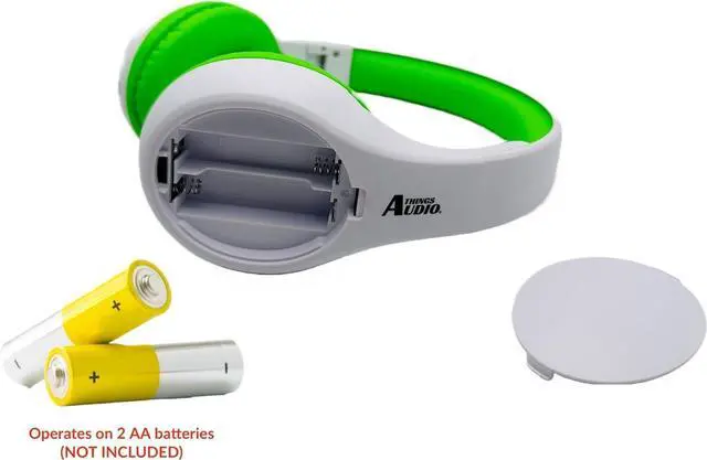 Alt view image 5 of 5 - KQEC FM Radio Headphones Adjustable with Pull-Out Antenna - Portable Personal Radio for Walking Jogging Relaxing ^^ Battery Powered ^^ 2 AA Batteries Not Included (White & Lime Green)