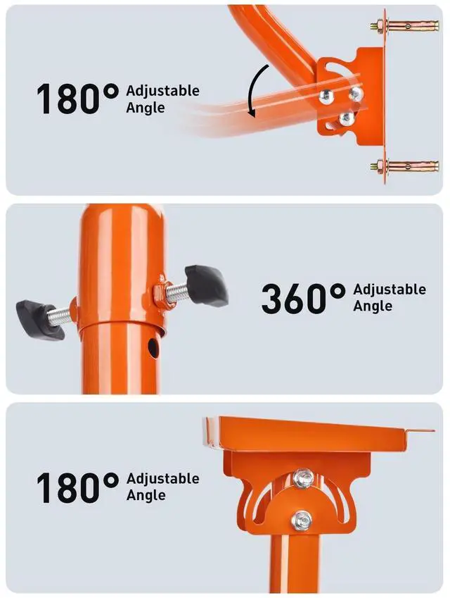 Alt view image 3 of 5 - Starlink Gen 3 Mount kit 360Adjustable V3 Starlink Wall Mountwith Pipe Adapter for Gen3 StarlinkInternet Kit Satellite Easy InstallationWeather Resistant Secure Stable Deal for Roof Pole Mounting